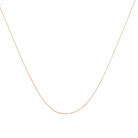 Haus of Brilliance Solid 10K Rose Gold 0.5mm Rope Chain Necklace 20\